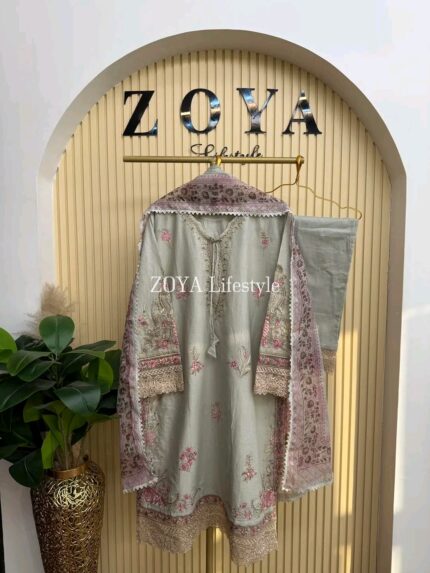 Boutique stitched 3 piece kamiz set