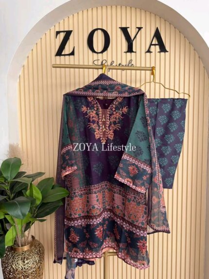 Boutique stitched 3 piece Farshi kamiz set