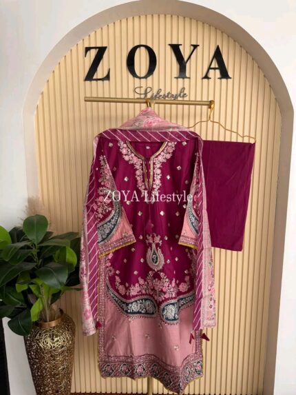 Boutique stitched 3 piece kamiz set