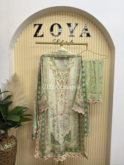 Eid stitched 3 piece kamiz set