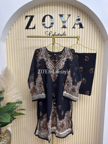 Eid stitched Georgette 2 piece kamiz set