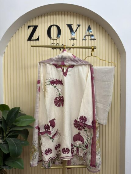 Pakistani ETHNC inspired stitched 3 piece set