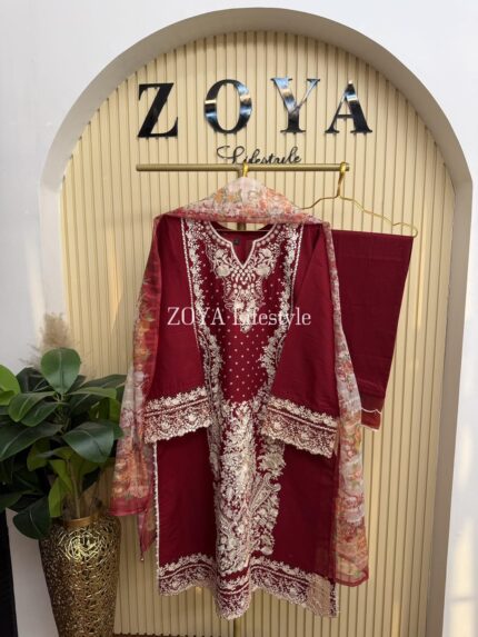 Boutique stitched 3 piece kamiz set
