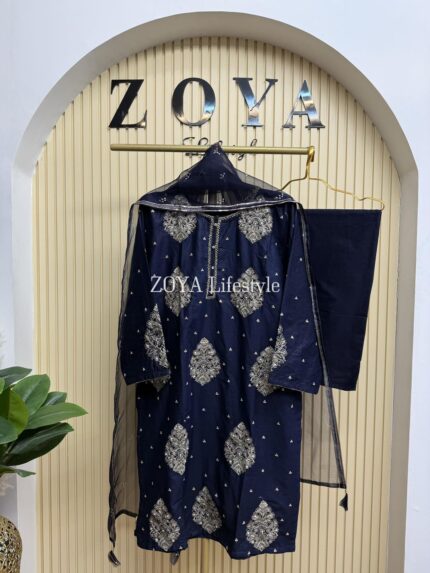 Stitched 3 piece kamiz set