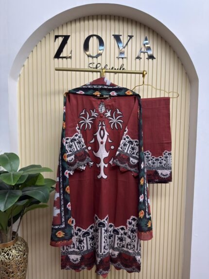 Boutique stitched 3 piece kamiz set