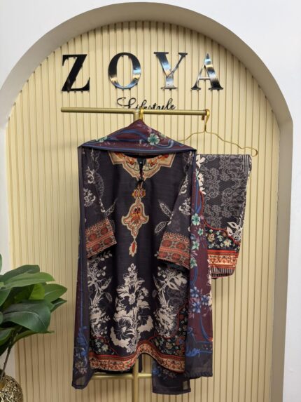 Boutique stitched 3 piece Farshi kamiz set