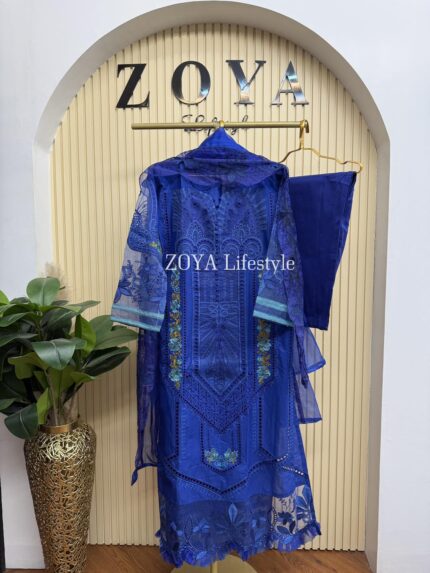 Maria B Inspired Stitched 3 piece kamiz set