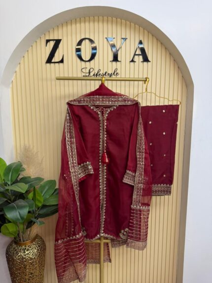 Charizma Inspired Stitched 3 piece kamiz set