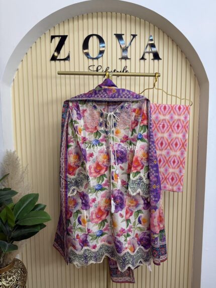 Stitched 3 piece kamiz set