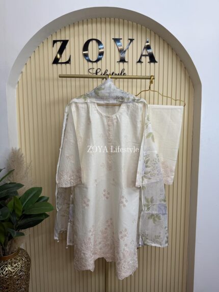 Stitched 3 piece kamiz set