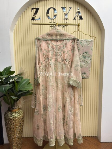 Fully Stitched 3 piece Anarkali set