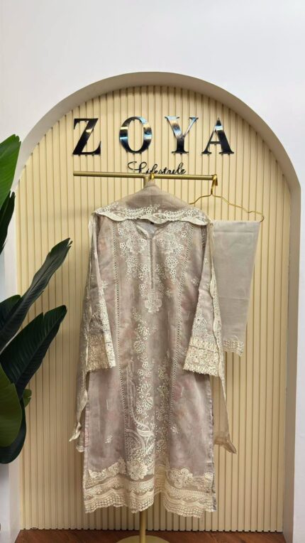 Pakistani Inspired Fully stitched 3 piece kamiz set