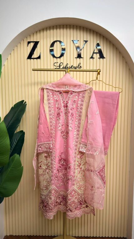 Pakistani Inspired Fully stitched 3 piece kamiz set
