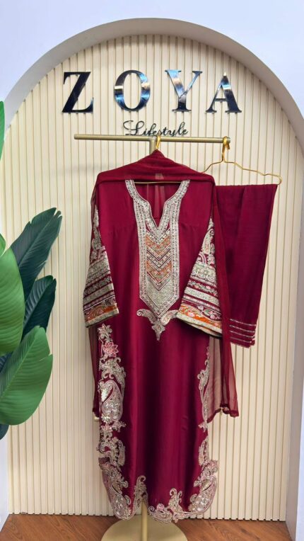 Pakistani Inspired Fully stitched 3 piece kamiz set