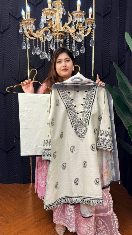 Fully stitched 3 piece Kamiz set