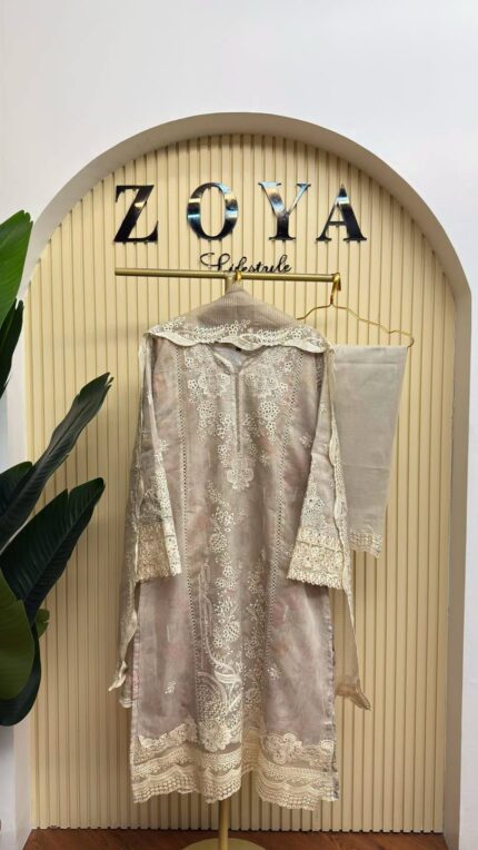 Pakistani Inspired Fully stitched 3 piece kamiz set