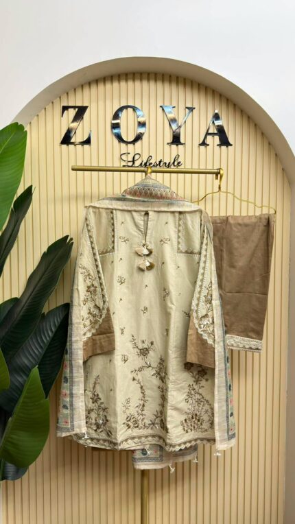 Fully stitched 3 piece farshi Kamiz set