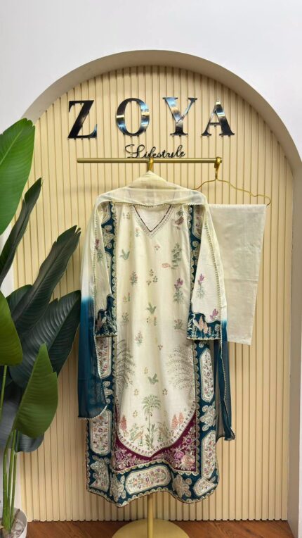 Fully stitched 3 piece farshi Kamiz set