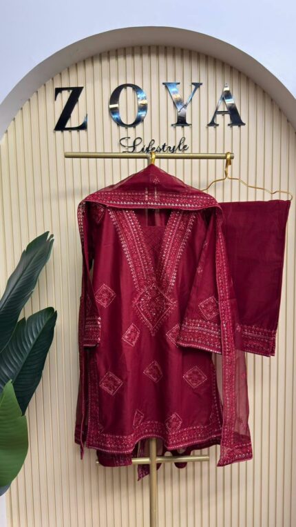 Fully stitched 3 piece Kamiz set
