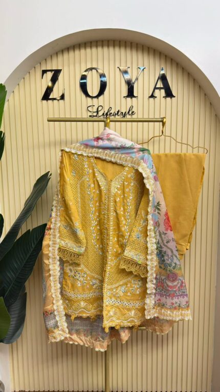 Pakistani inspired Fully stitched 3 piece Kamiz set
