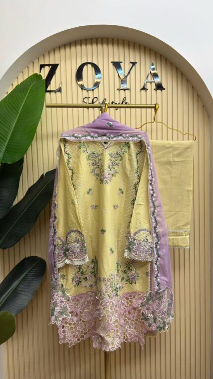 Pakistani inspired stitched 3 piece Kamiz set