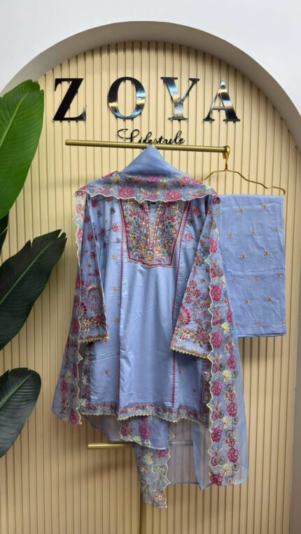 Fully stitched 3 piece Kamiz set